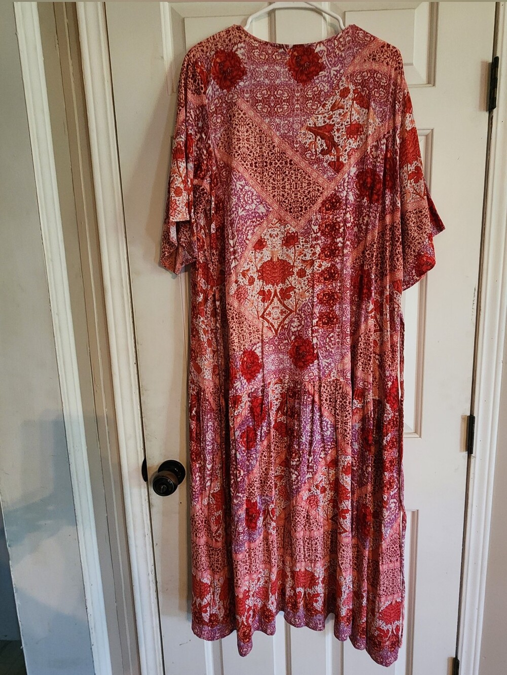Floral Maxi Dress in Red and Pink - Picture 2 of 4